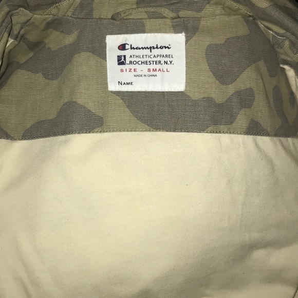 CHAMPION Rare Army Fatigue Camo Jacket Coat - Picture 8 of 8